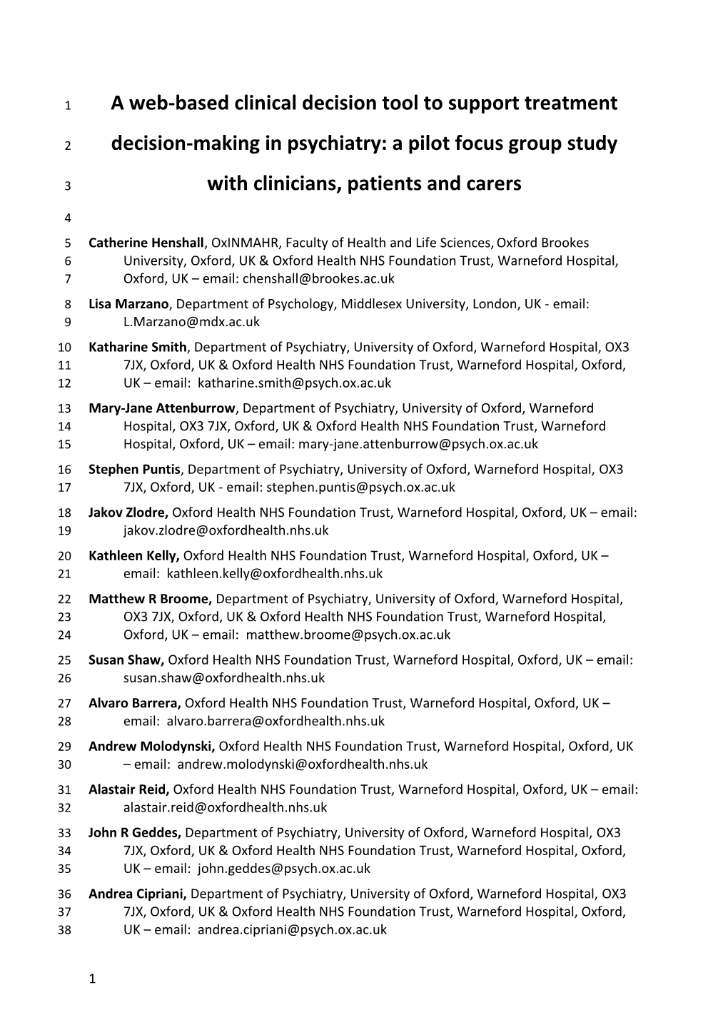 A Web-Based Clinical Decision Tool to Support Treatment Decision-Making in Psychiatry