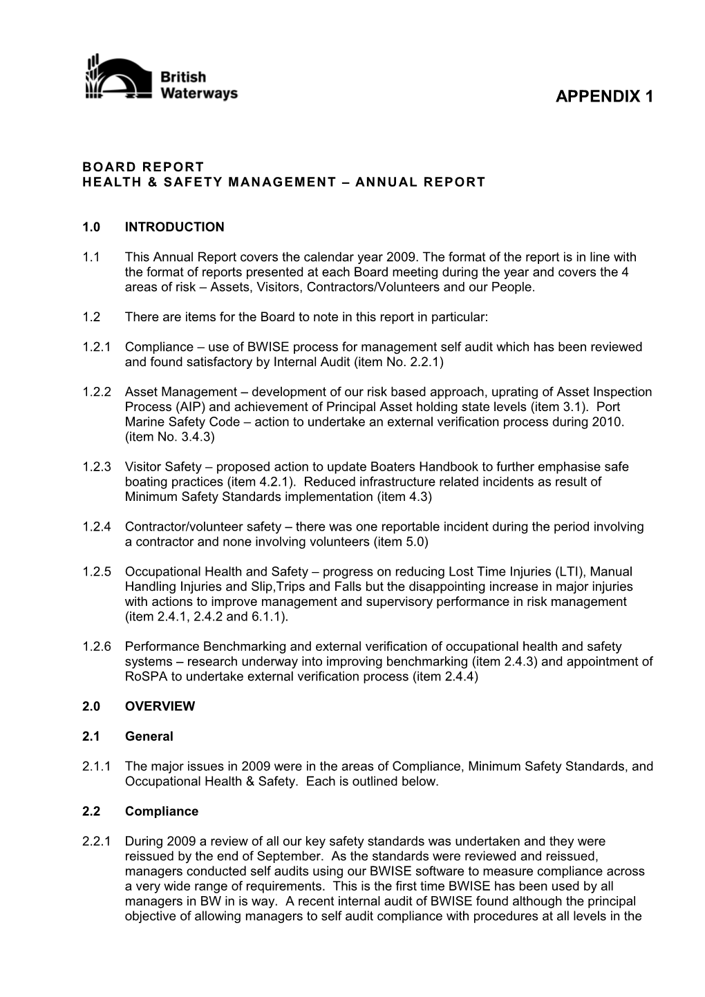 HEALTH & SAFETY MANAGEMENT Annual Report