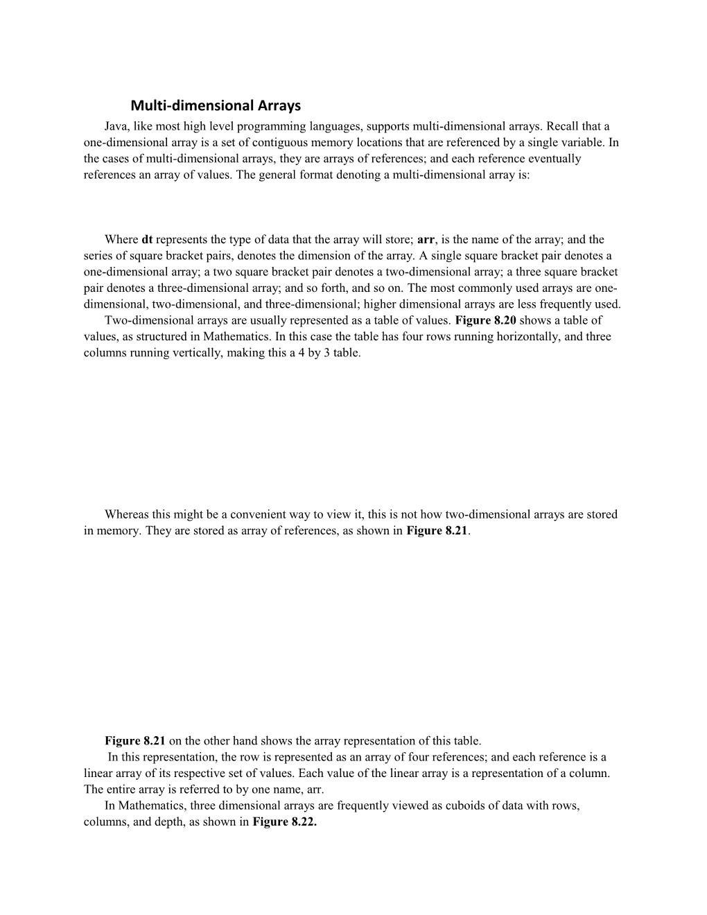 Multi-Dimensional Arrays