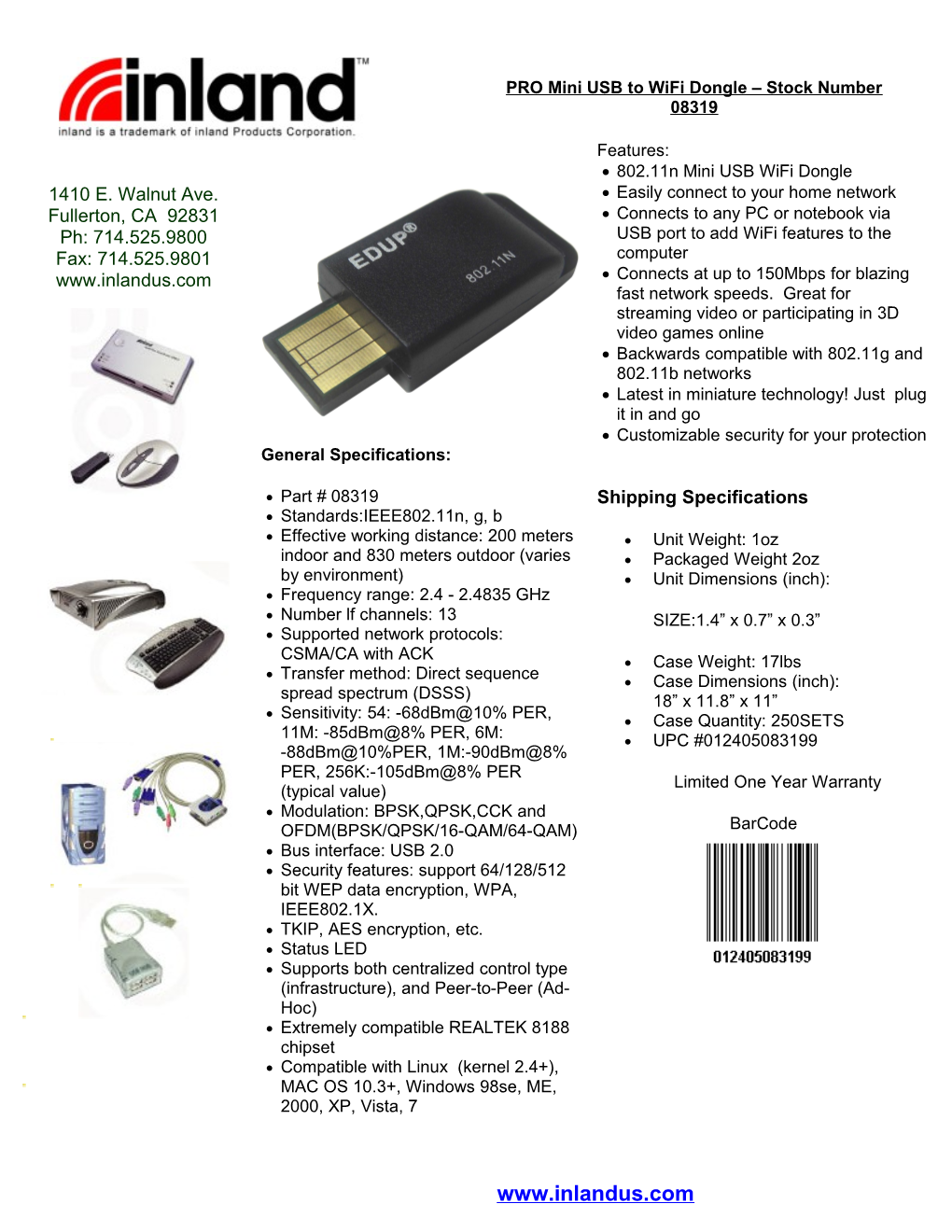 PRO Mini USB to Wifi Dongle Stock Number 08319