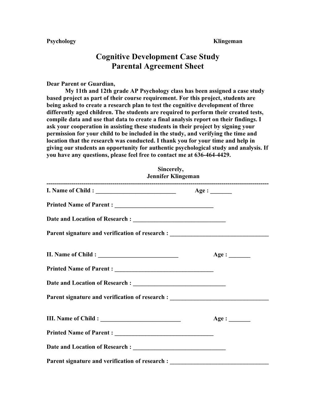 Cognitive Development Case Study s1