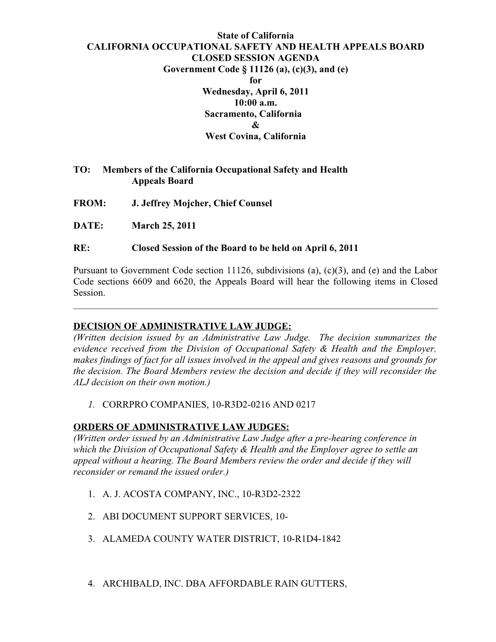 California Occupational Safety & Health Appeals Board s1