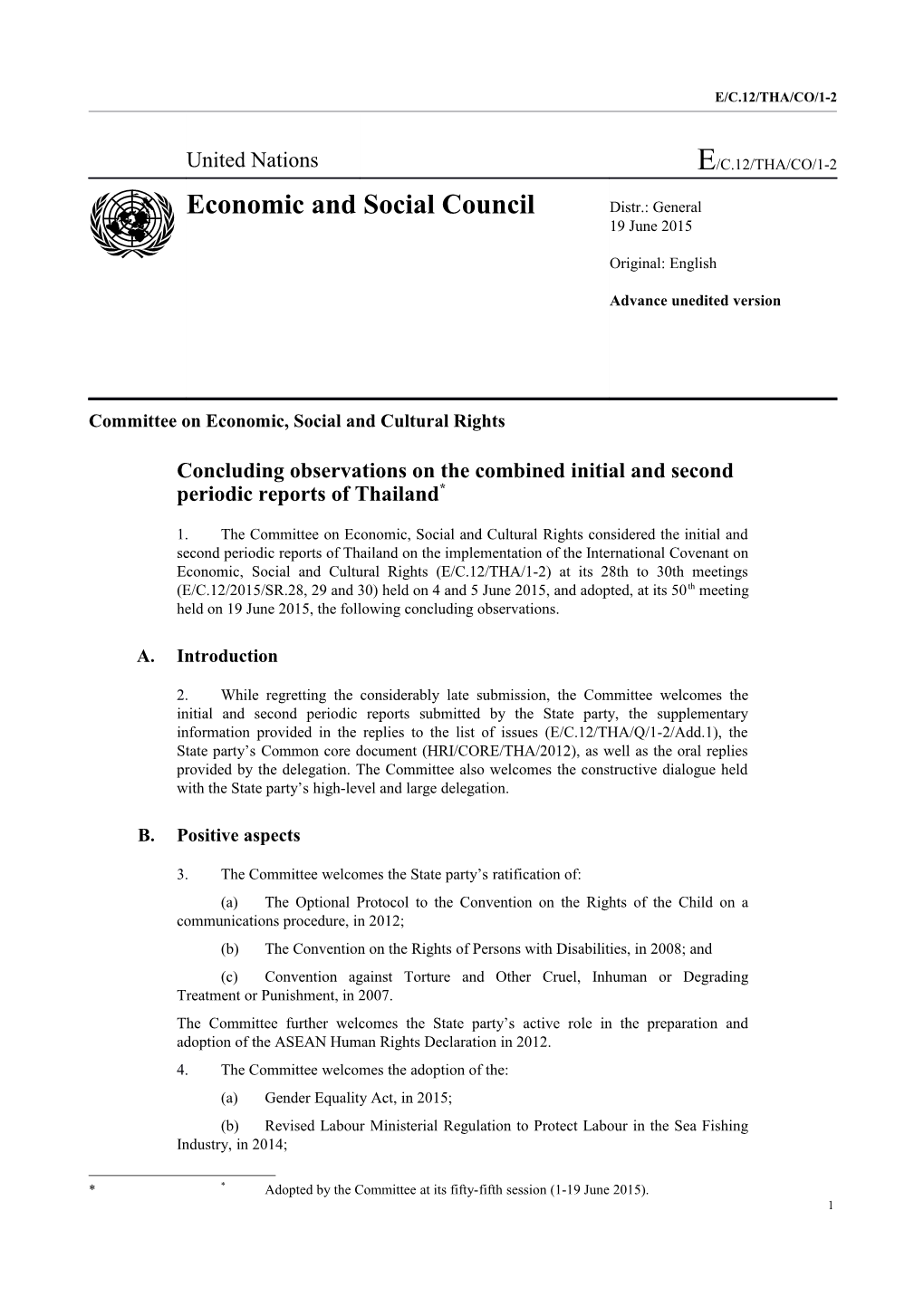 Committee on Economic, Social and Cultural Rights s5