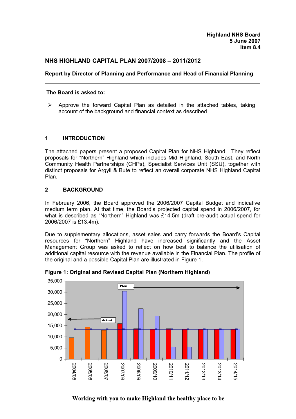 Nhs Highland Capital Plan 2007/2008 2011/2012