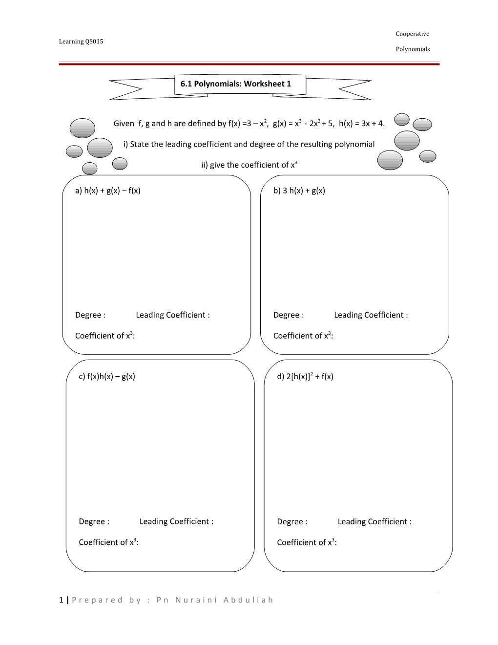 Cooperative Learning QS015