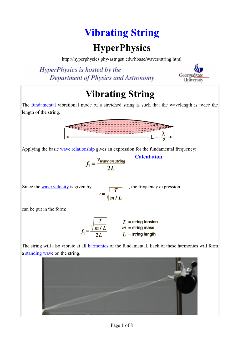 Vibrating String