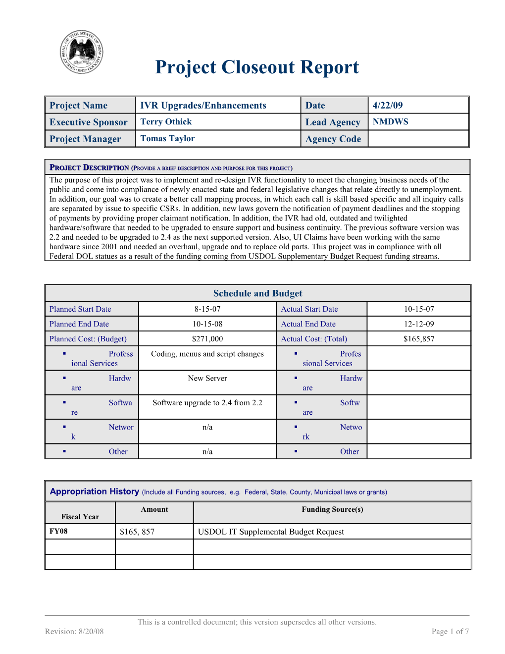 Project Closure Checklist s1