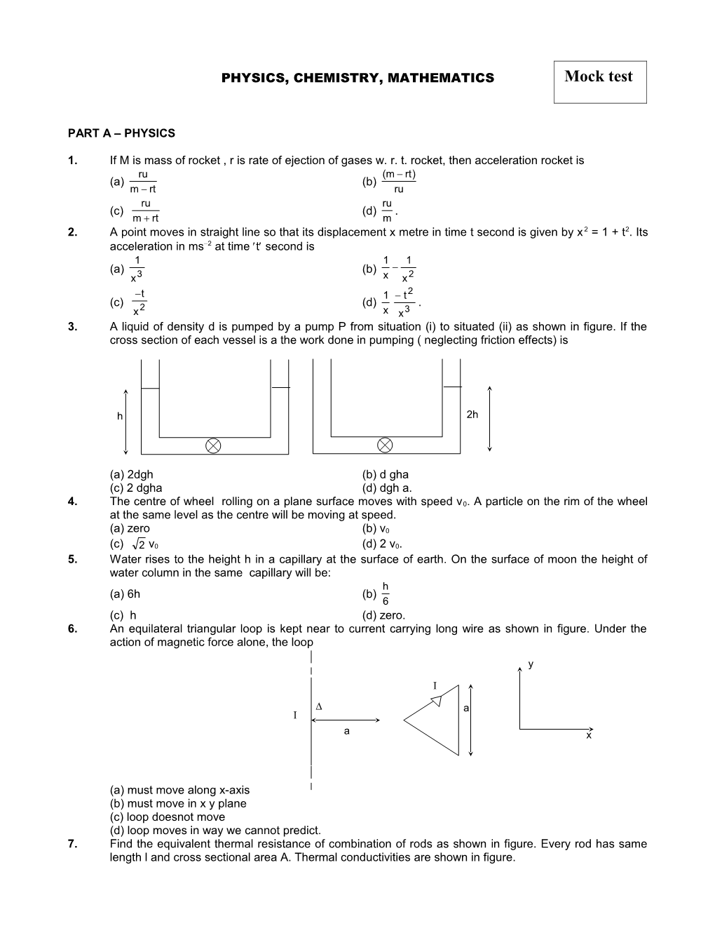 Physics, Chemistry, Mathematics