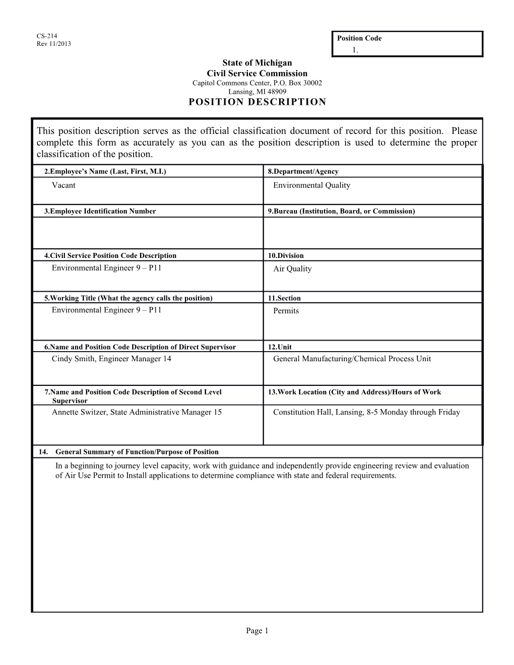 CS-214 Position Description Form s57