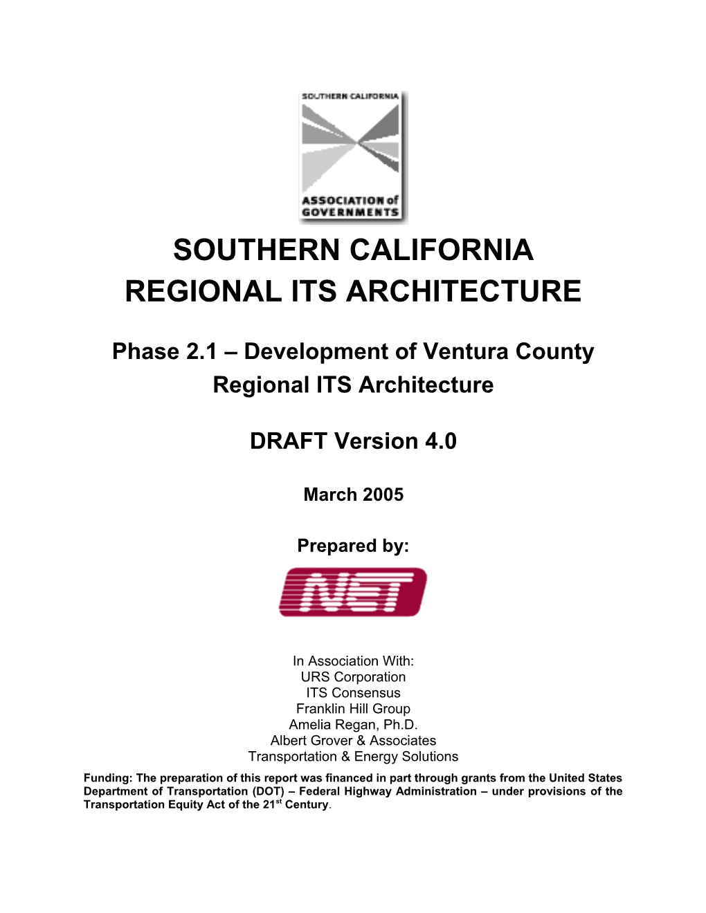 Ventura County ITS Architecture Final Draft (Ver. 4.0)