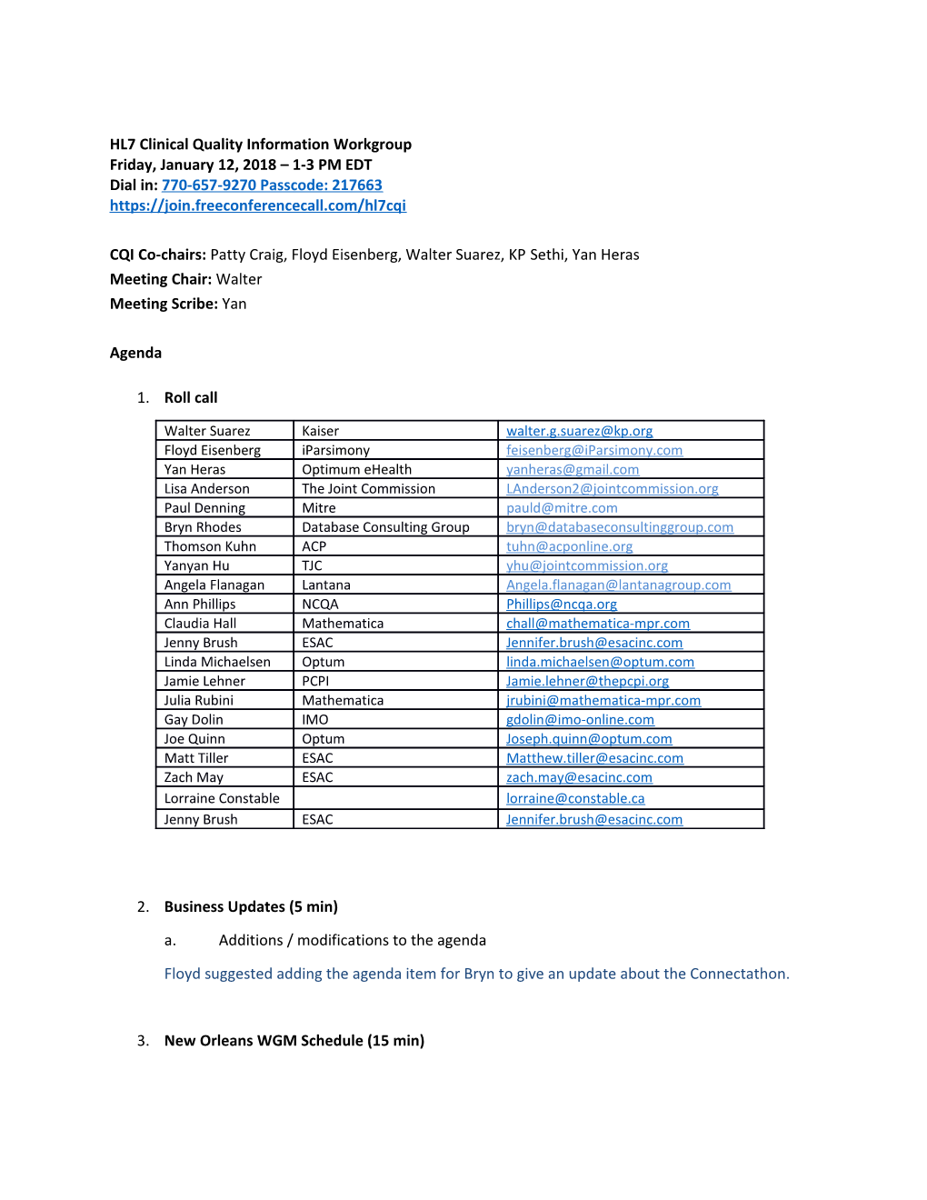 HL7 Clinical Quality Information Workgroup s1