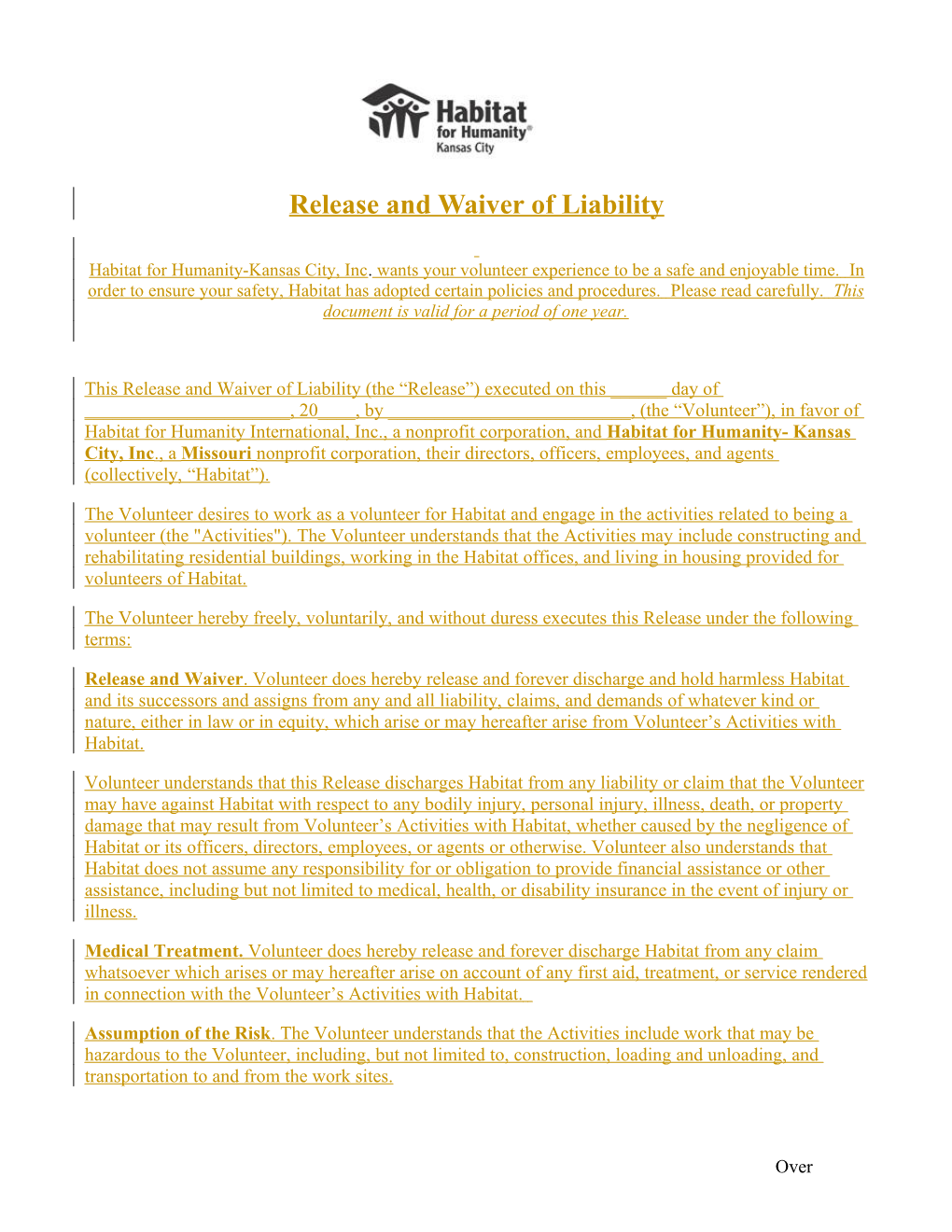 Release and Waiver of Liability s1