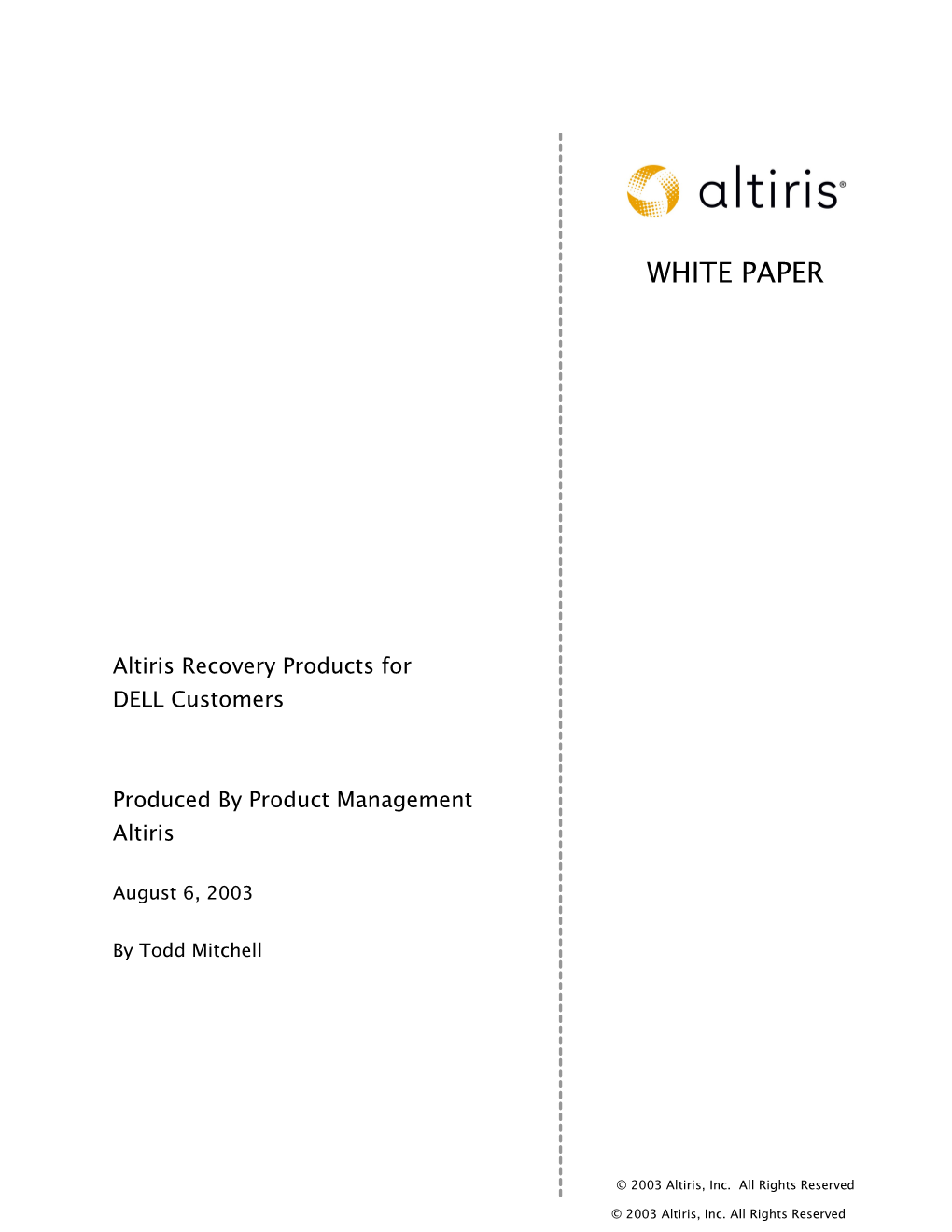 Altiris Recovery Solution 5.7 Page 6