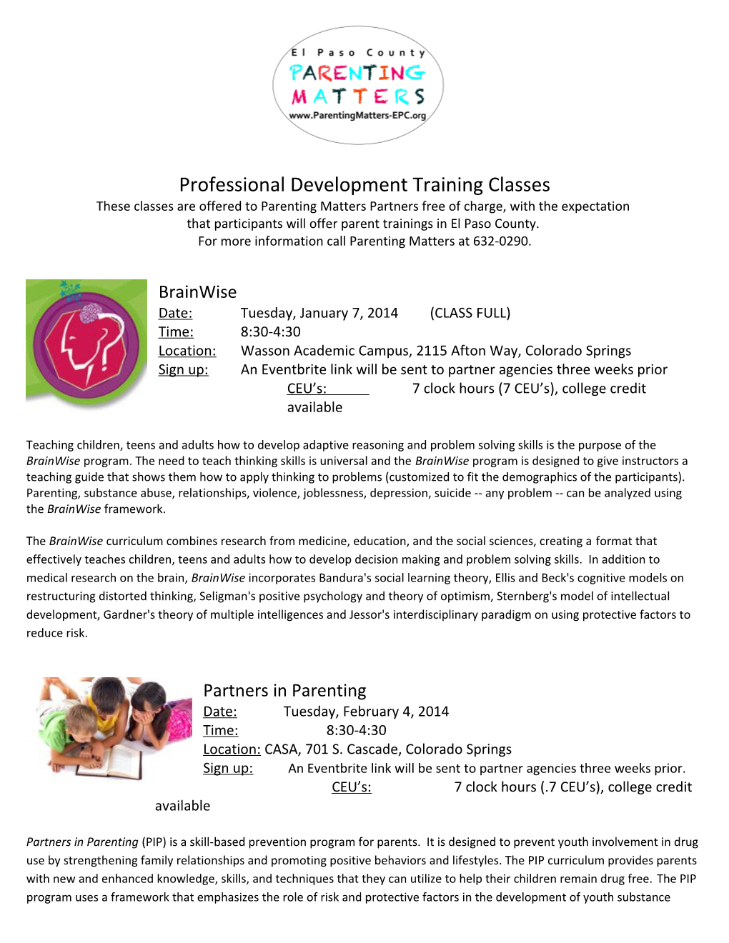 Professional Development Training Classes