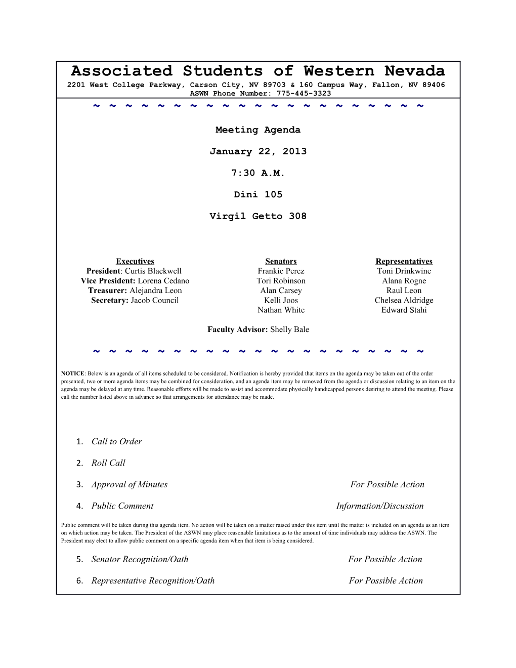 Approval of Minutes for Possible Action