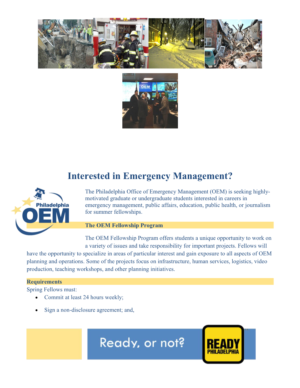 Interested in Emergency Management?