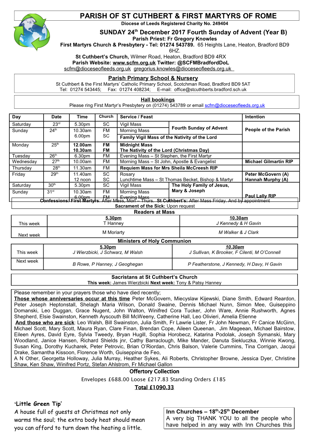 Diocese of Leeds Registered Charity No. 249404