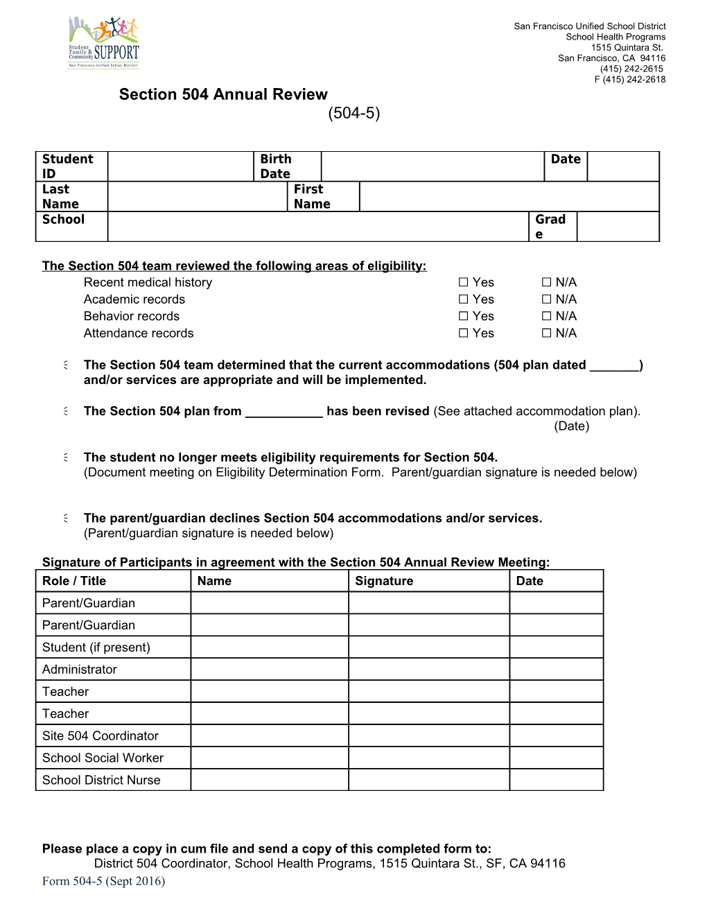 Request for Section 504 Evaluation s1