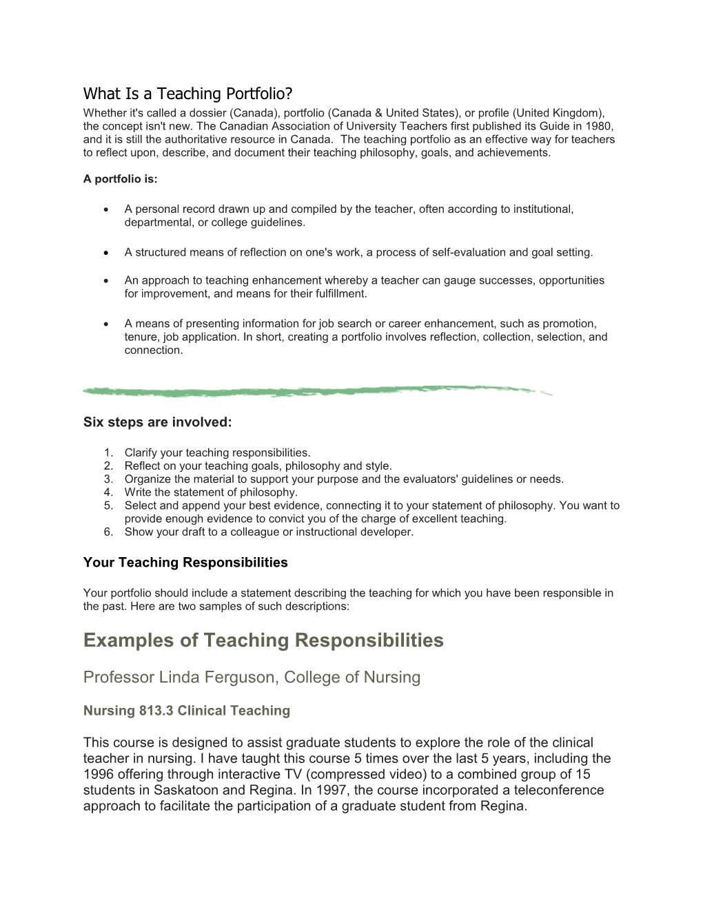 What Is A Teaching Portfolio