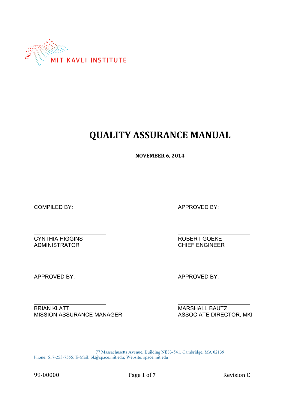 Quality Assurance Manual s2