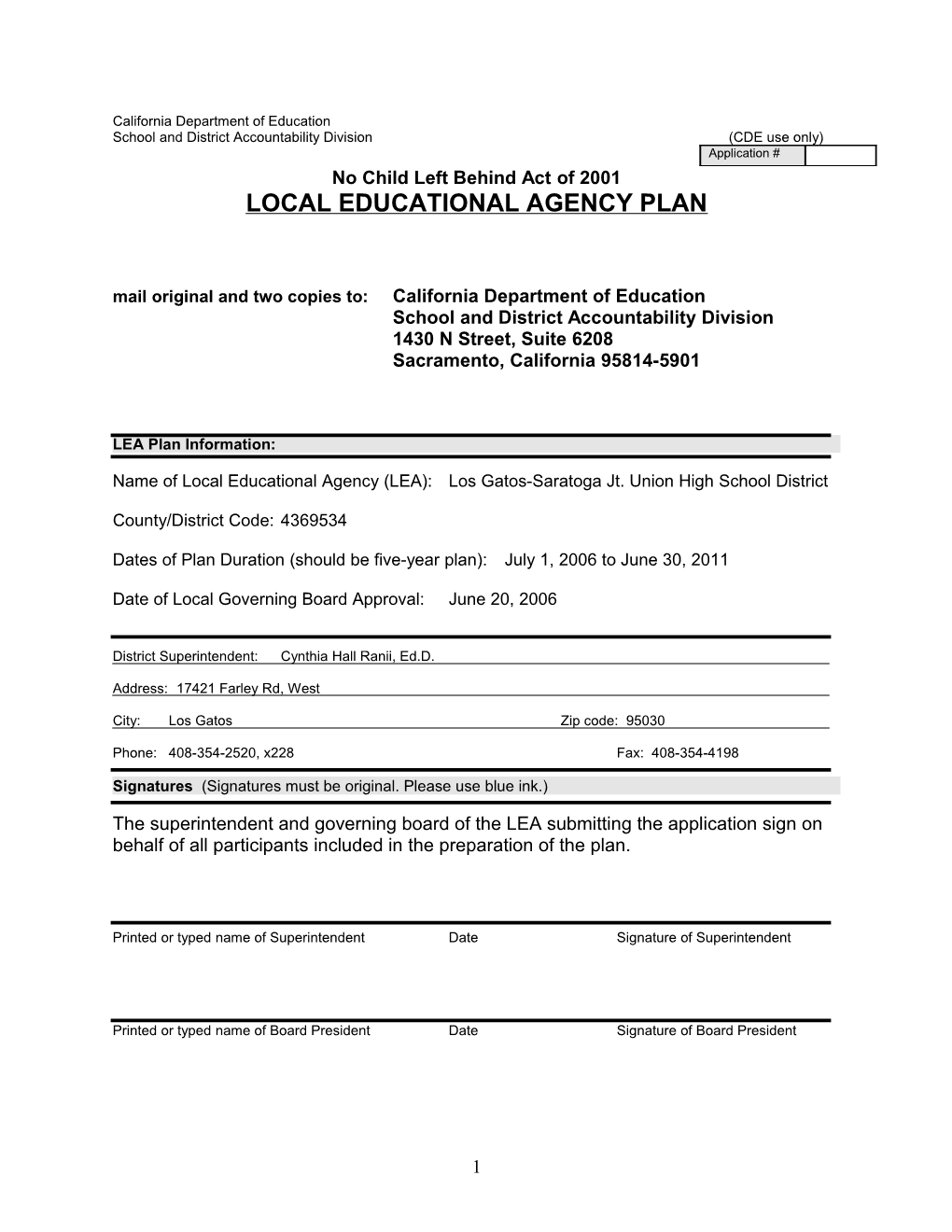 LEA Guidance and Template - Local Education Agency Plan (CA Dept. of Education) s1