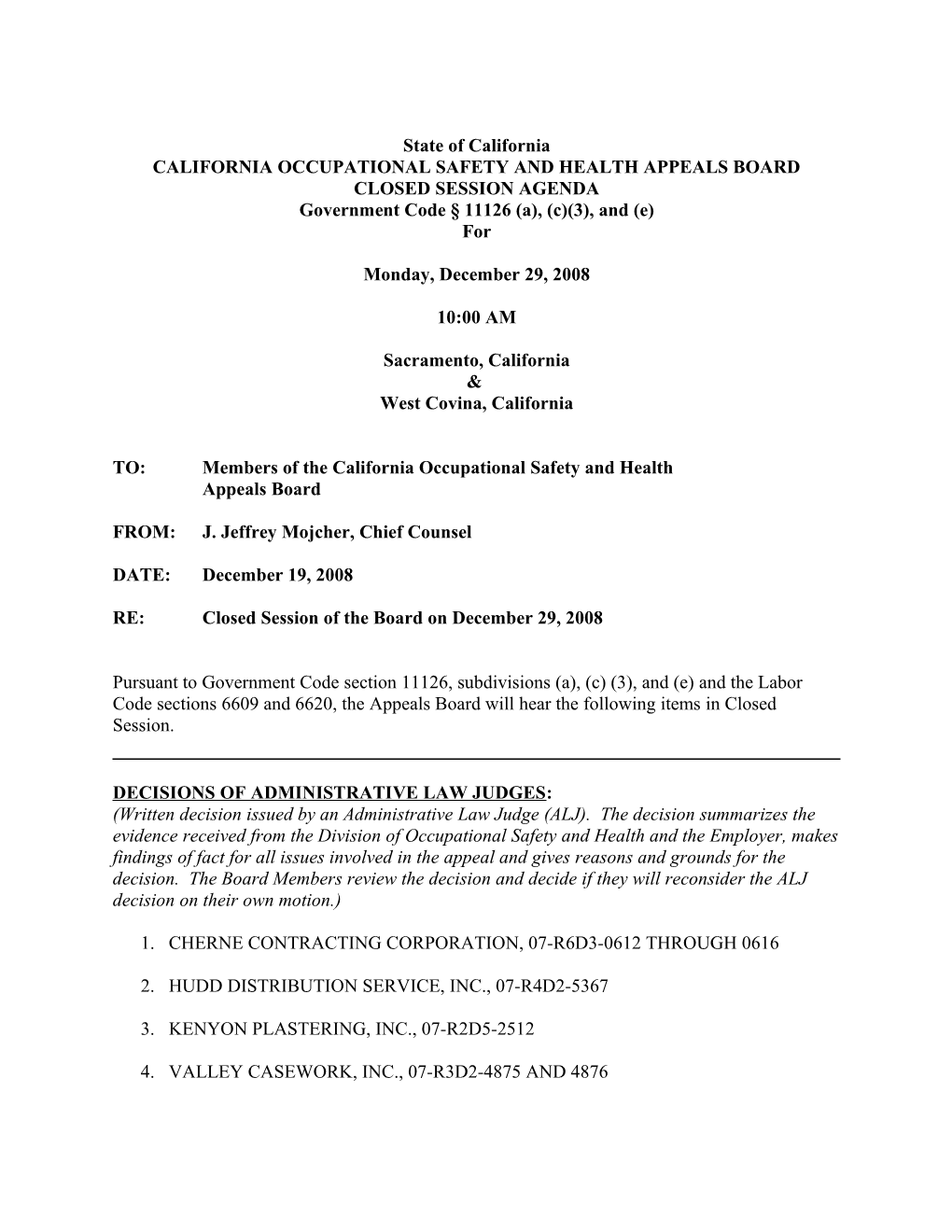 California Occupational Safety and Health Appeals Board