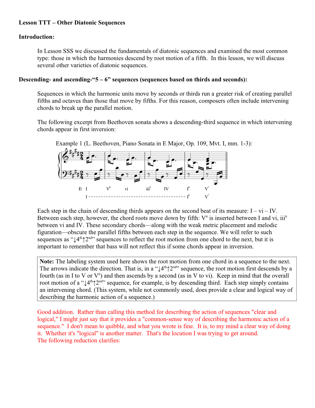 Lesson SSS: Diatonic Sequences