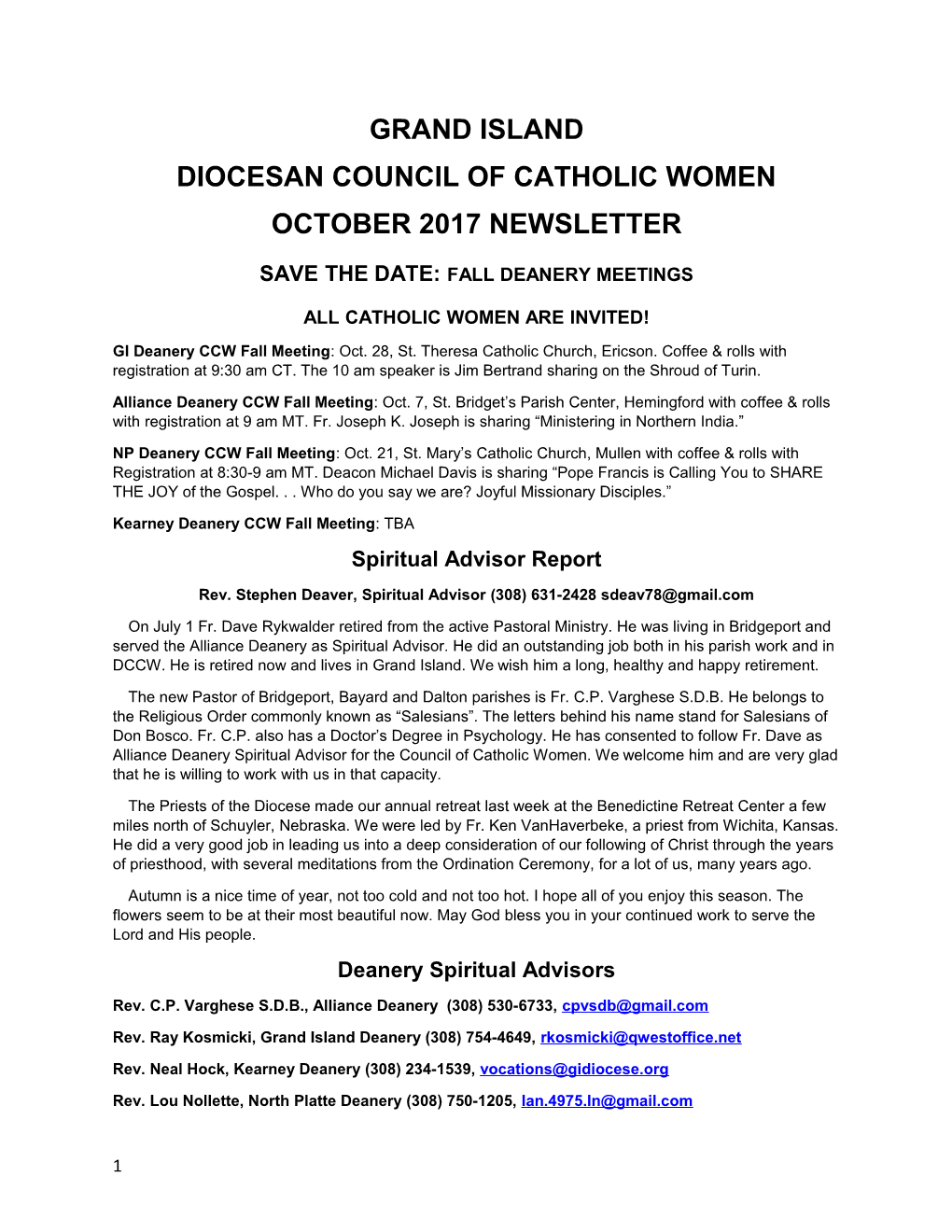 Diocesan Council of Catholic Women