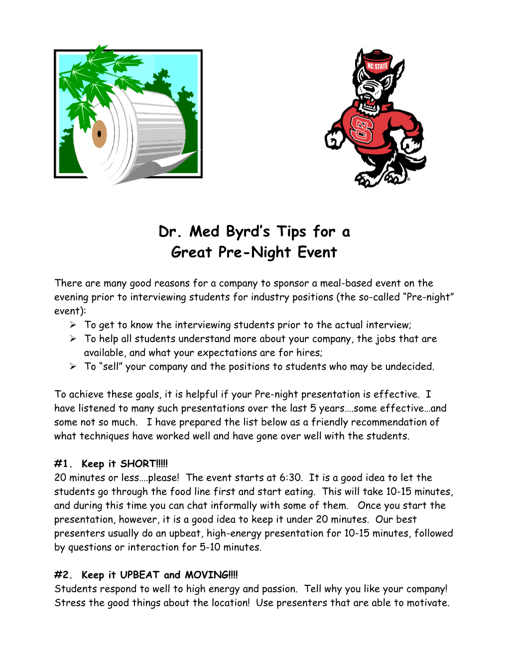 Dr. Med Byrd S Tips for A