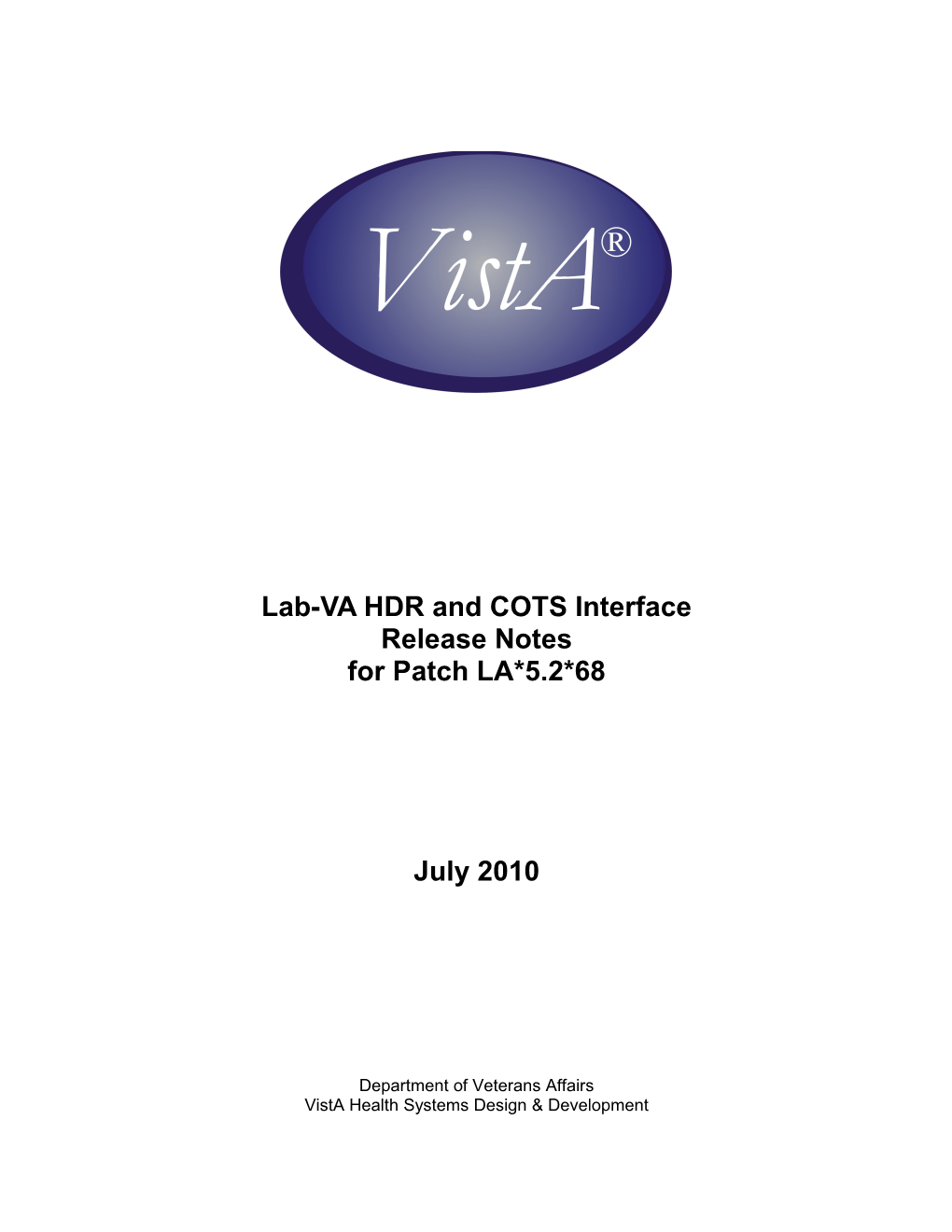 Laboratory VA HDR/HL7 Interface RN s1