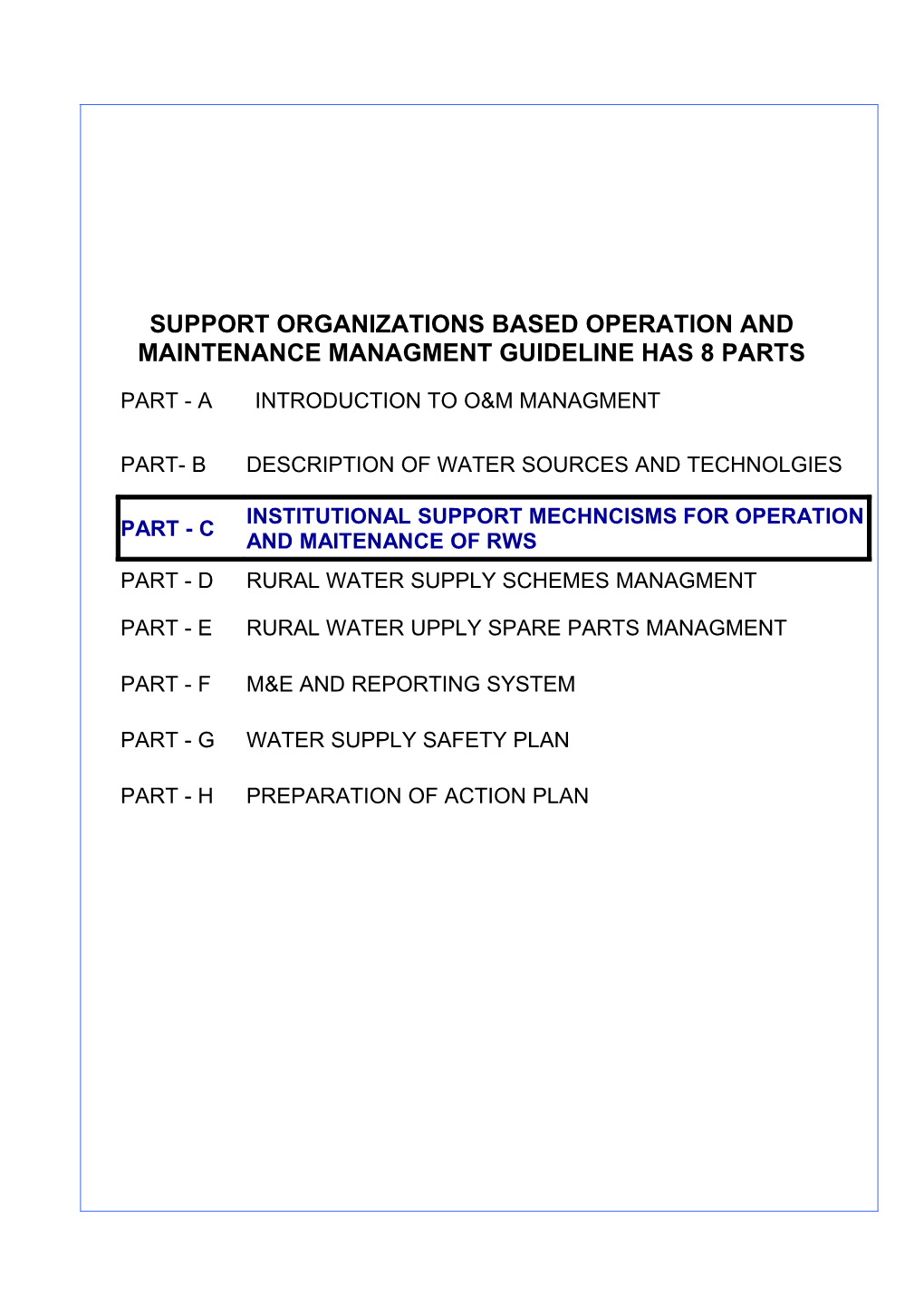 Water Supply Scheme