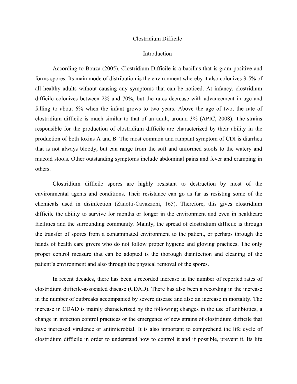 Clostridium Difficile