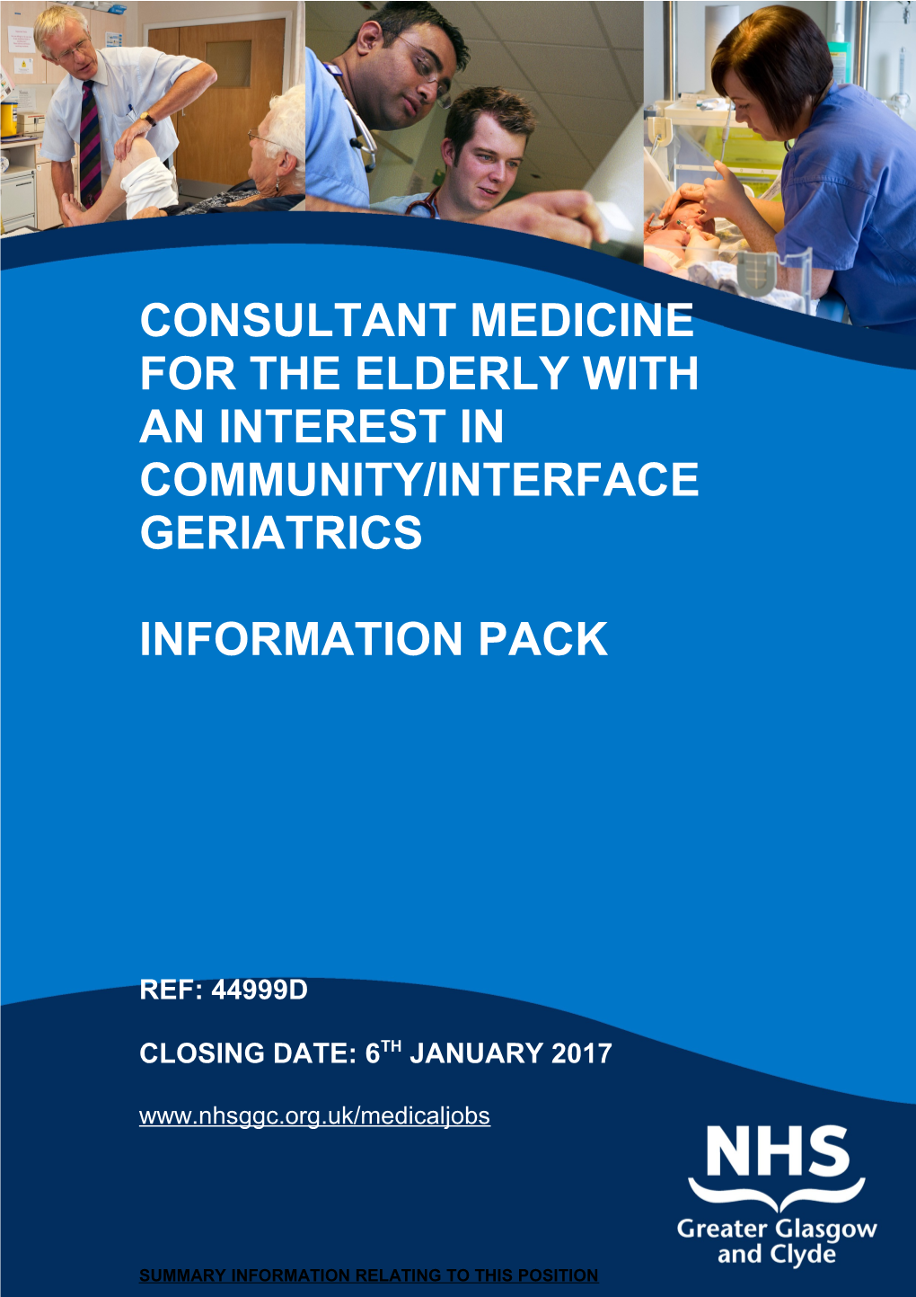 Consultant Medicine for the Elderly with an Interest in Community/Interface Geriatrics