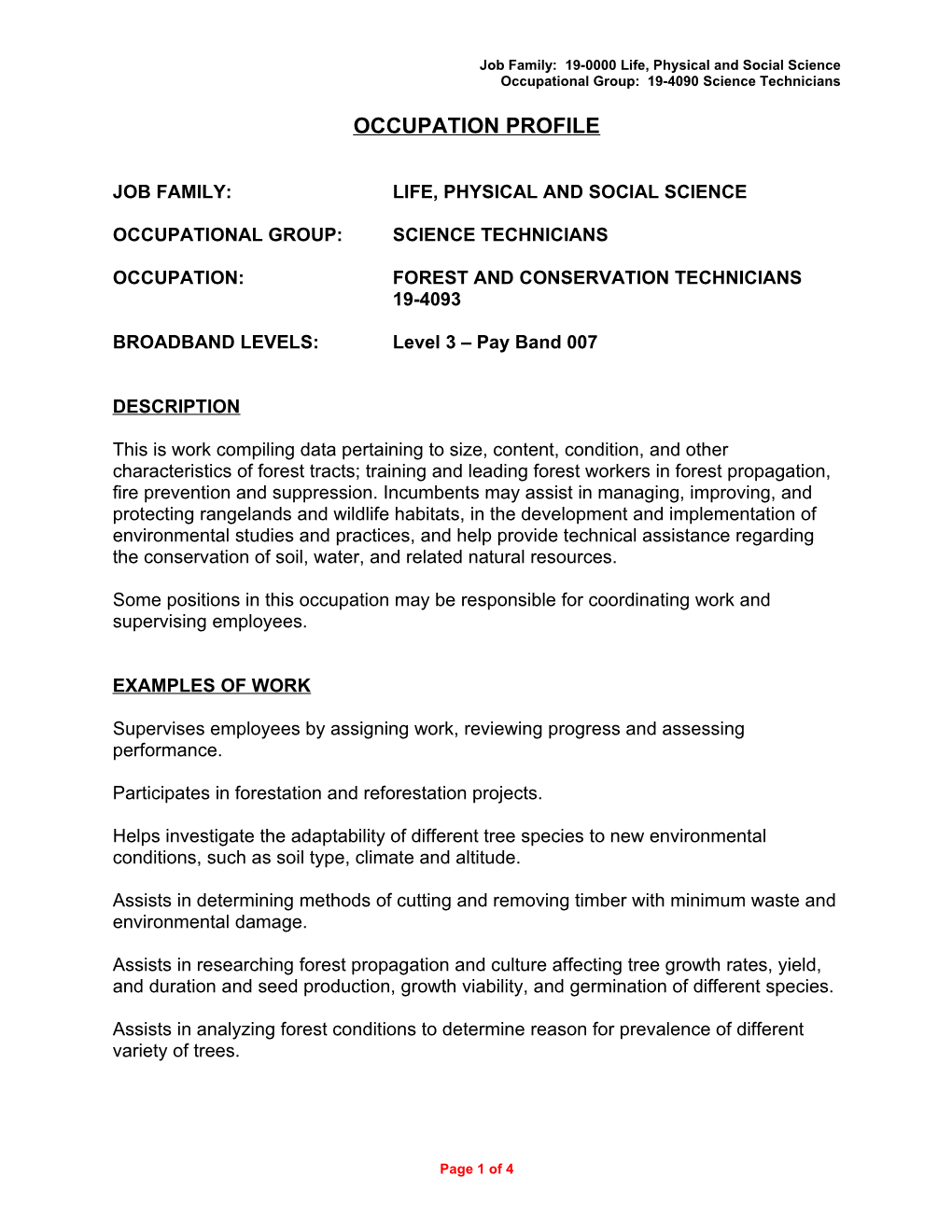 Job Family: 19-0000 Life, Physical and Social Science s2