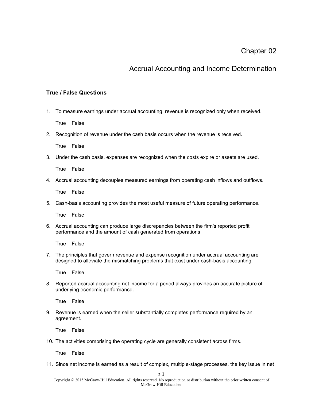 Accrual Accounting and Income Determination