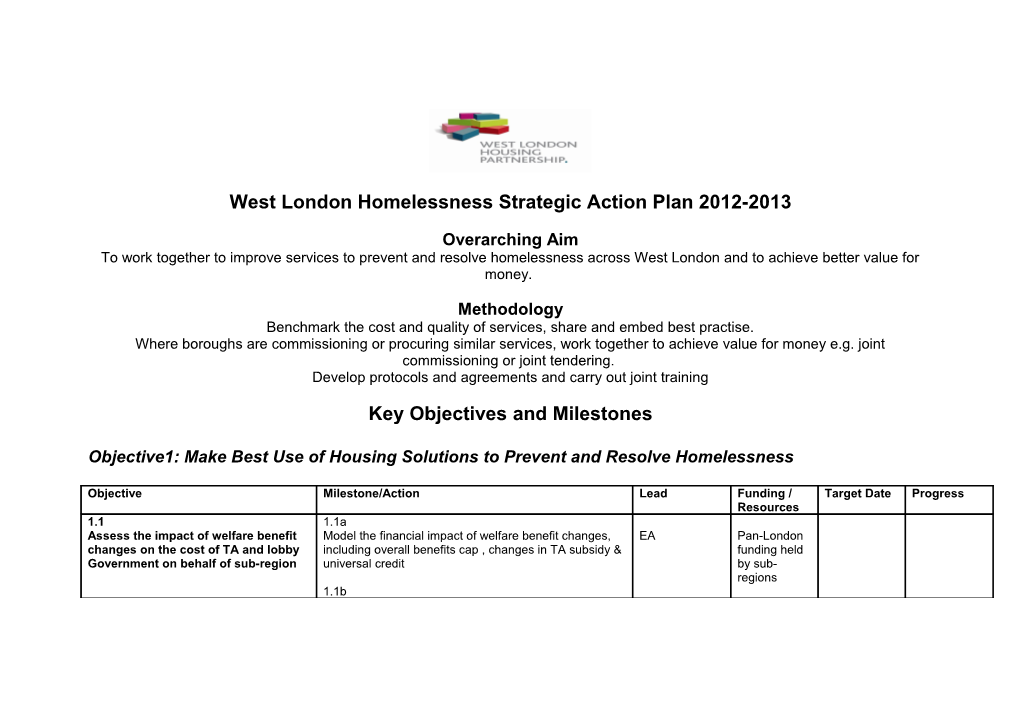 West London PSH Strategic Action Plan 2008-2011