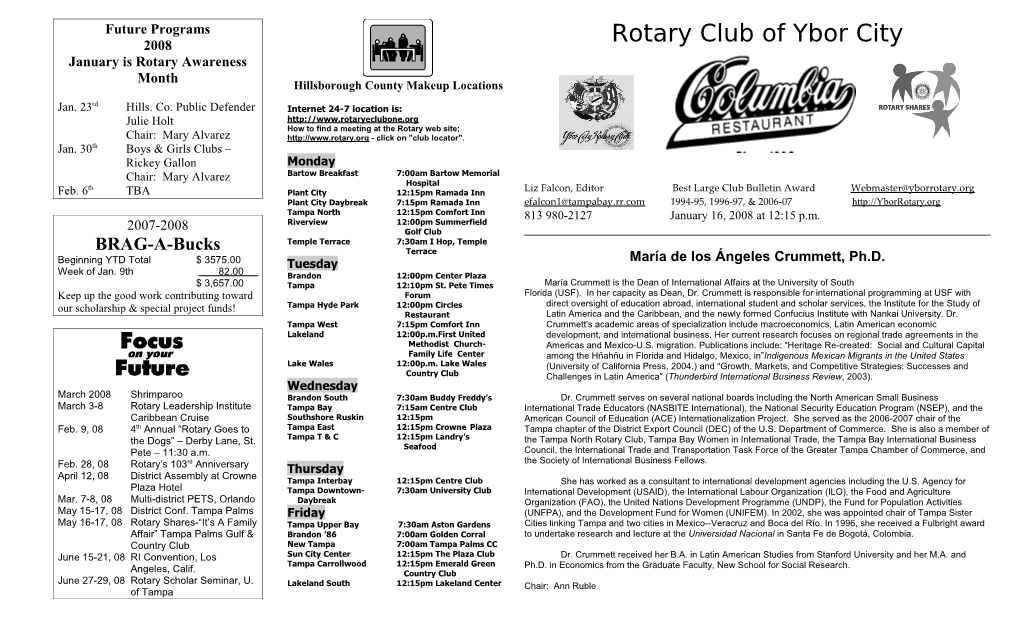 The Nominating Committee for President of Rotary International in 2001-2002, Having Functioned