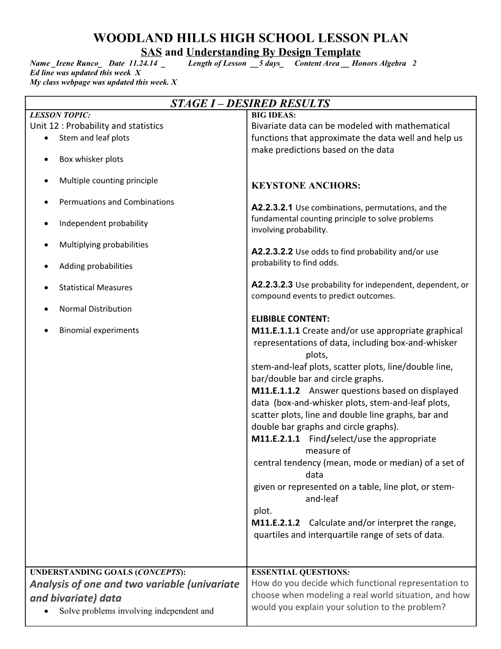 Fairless Elementary School Lesson Plan s10