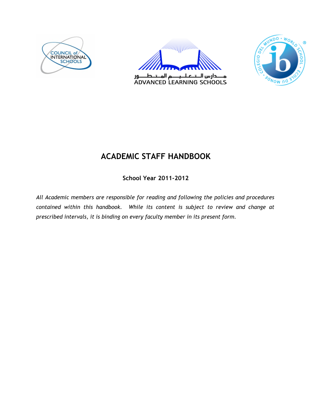 Academic Staff Handbook