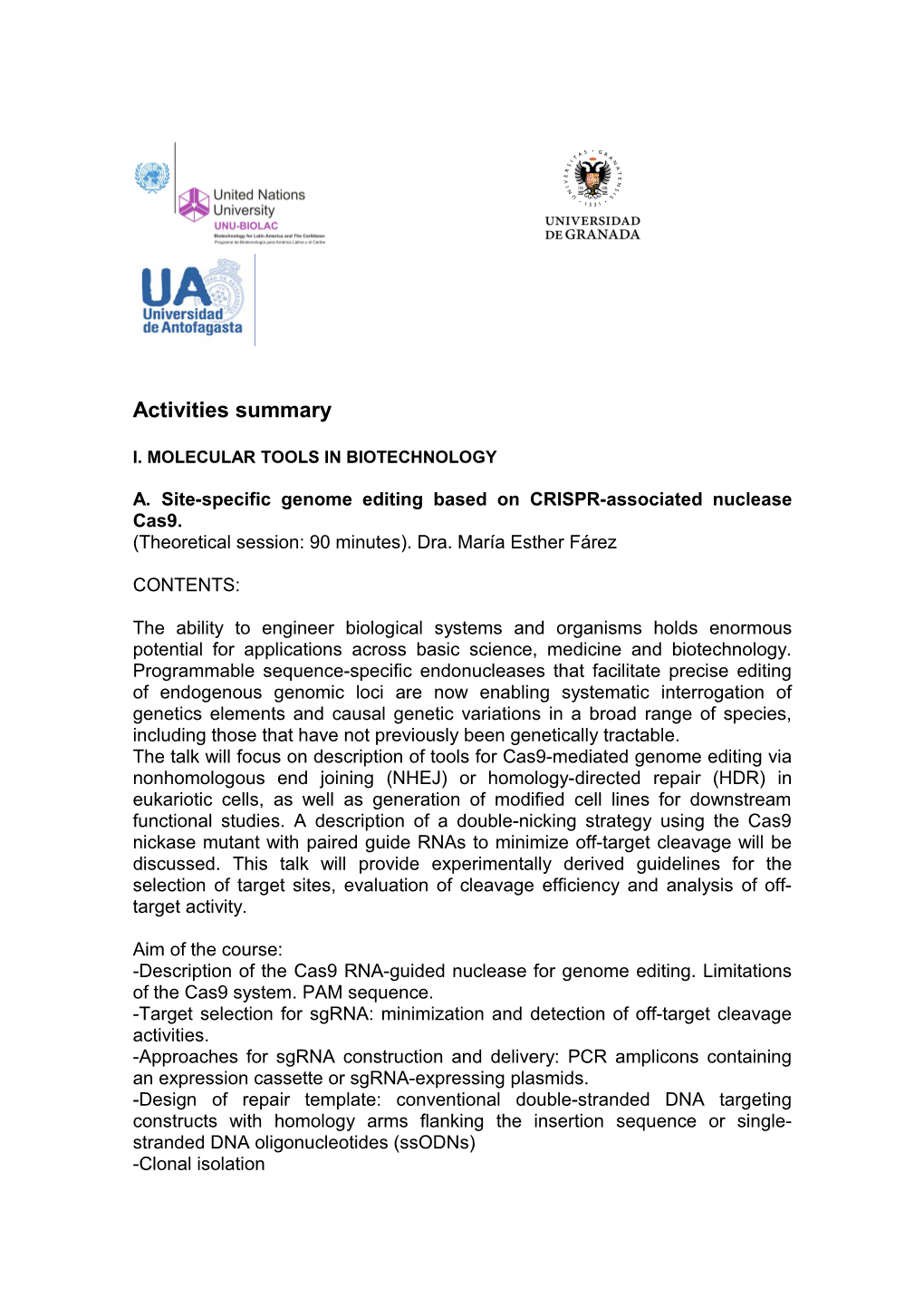 A. Site-Specific Genome Editing Based on CRISPR-Associated Nuclease Cas9