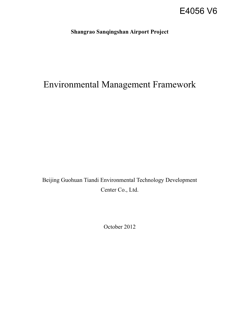 I.Projects Includedin Environmental Management Framework