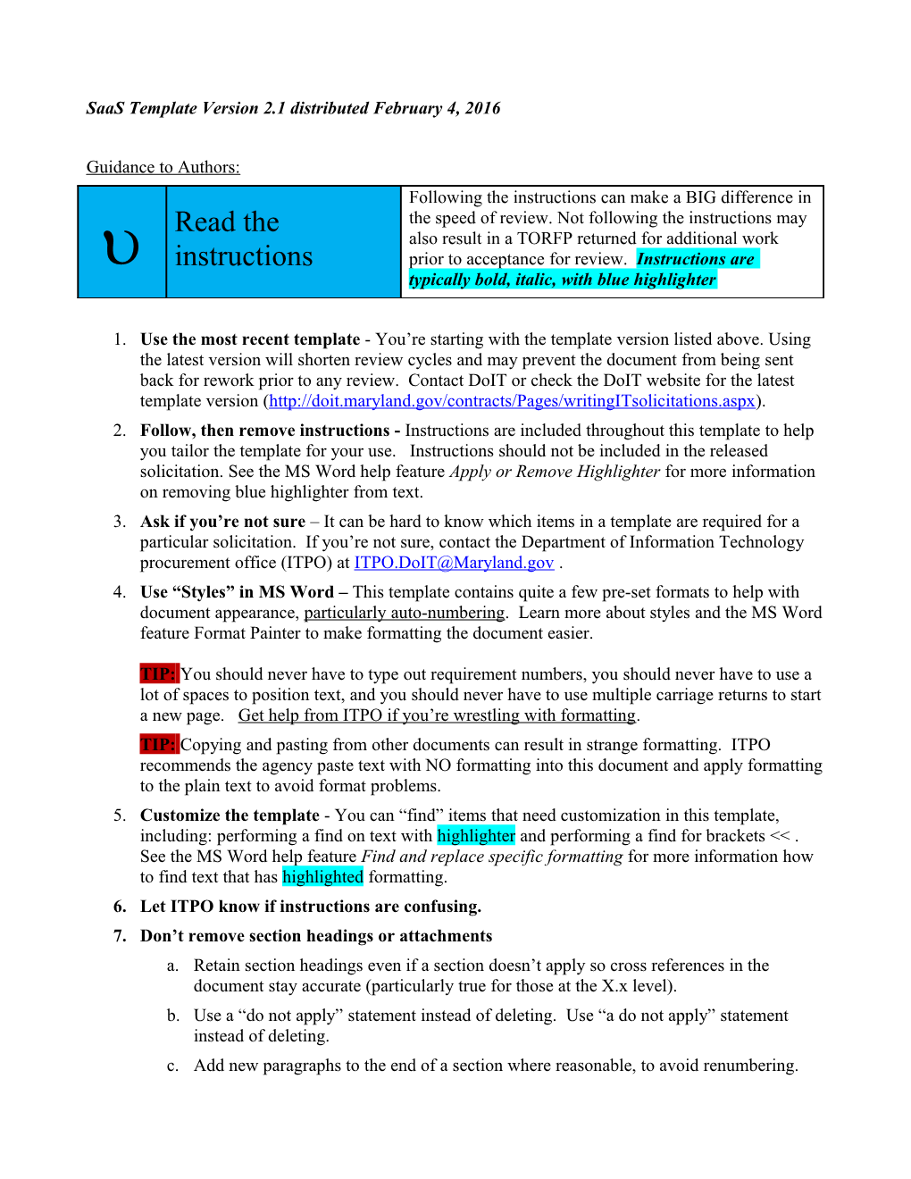 RFP Template for Saas Contracts s1