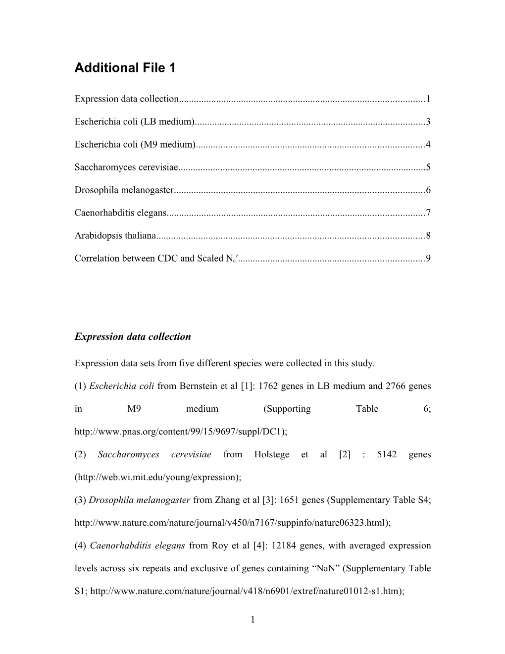 The Codon Deviation Coefficient