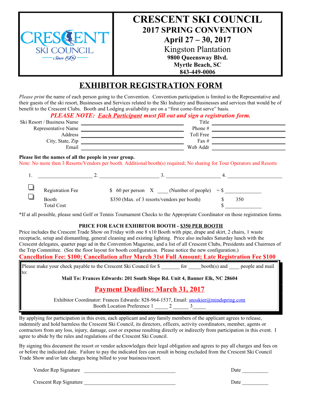 Exhibitor Registration Form s1