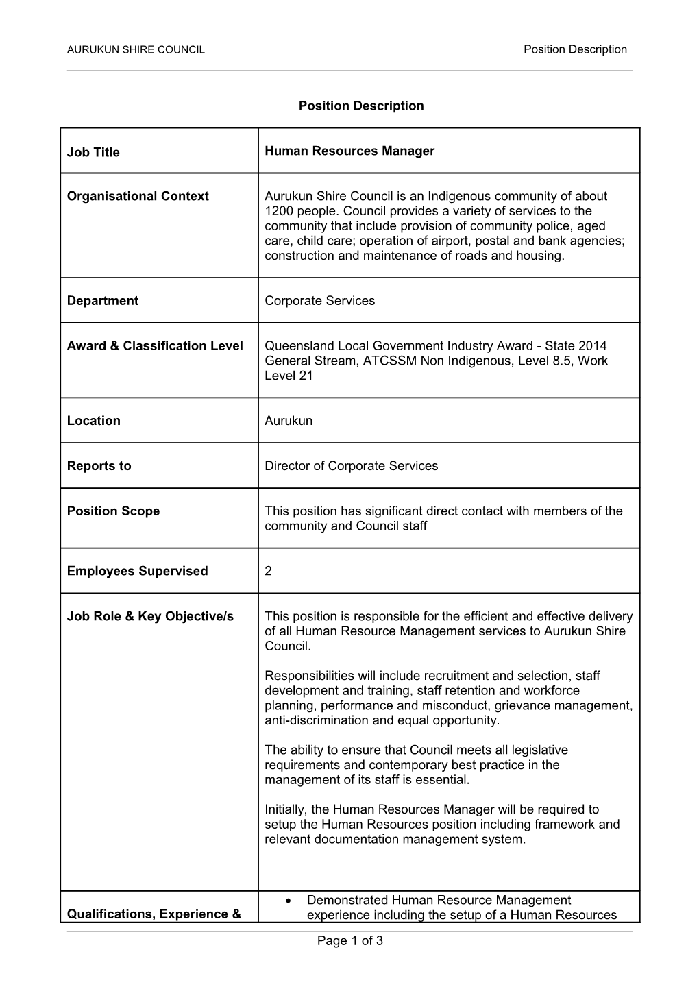 Aurukun Shire Council