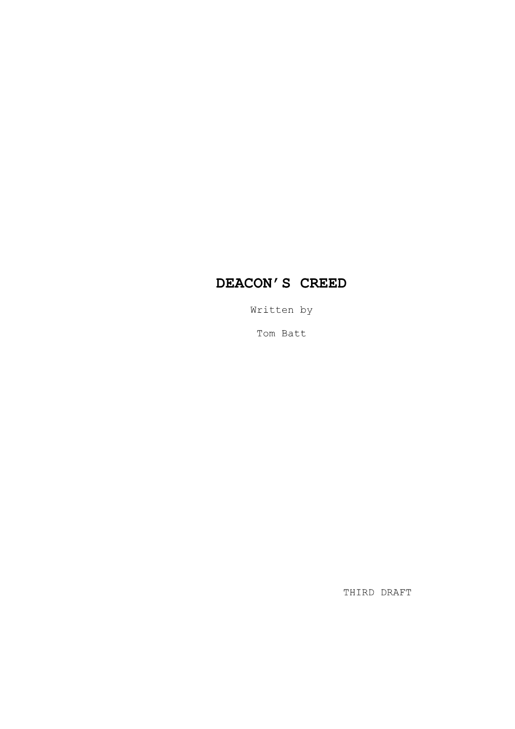 Deacon S Creed