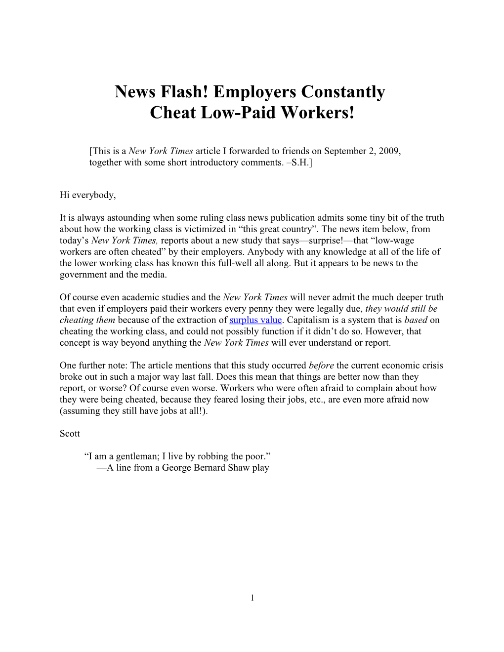 News Flash! Employers Constantly