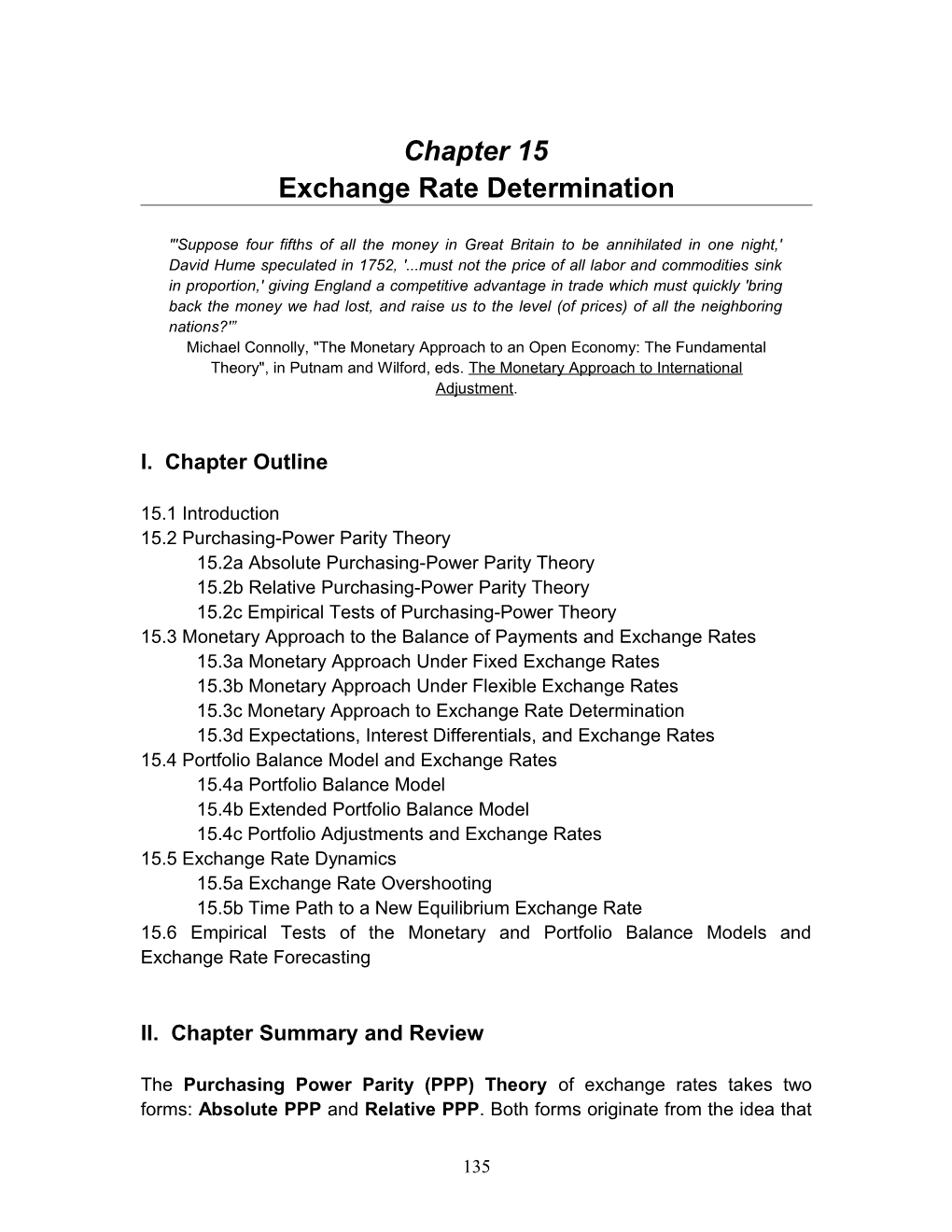 Chapter 15 / Exchange Rate Determination