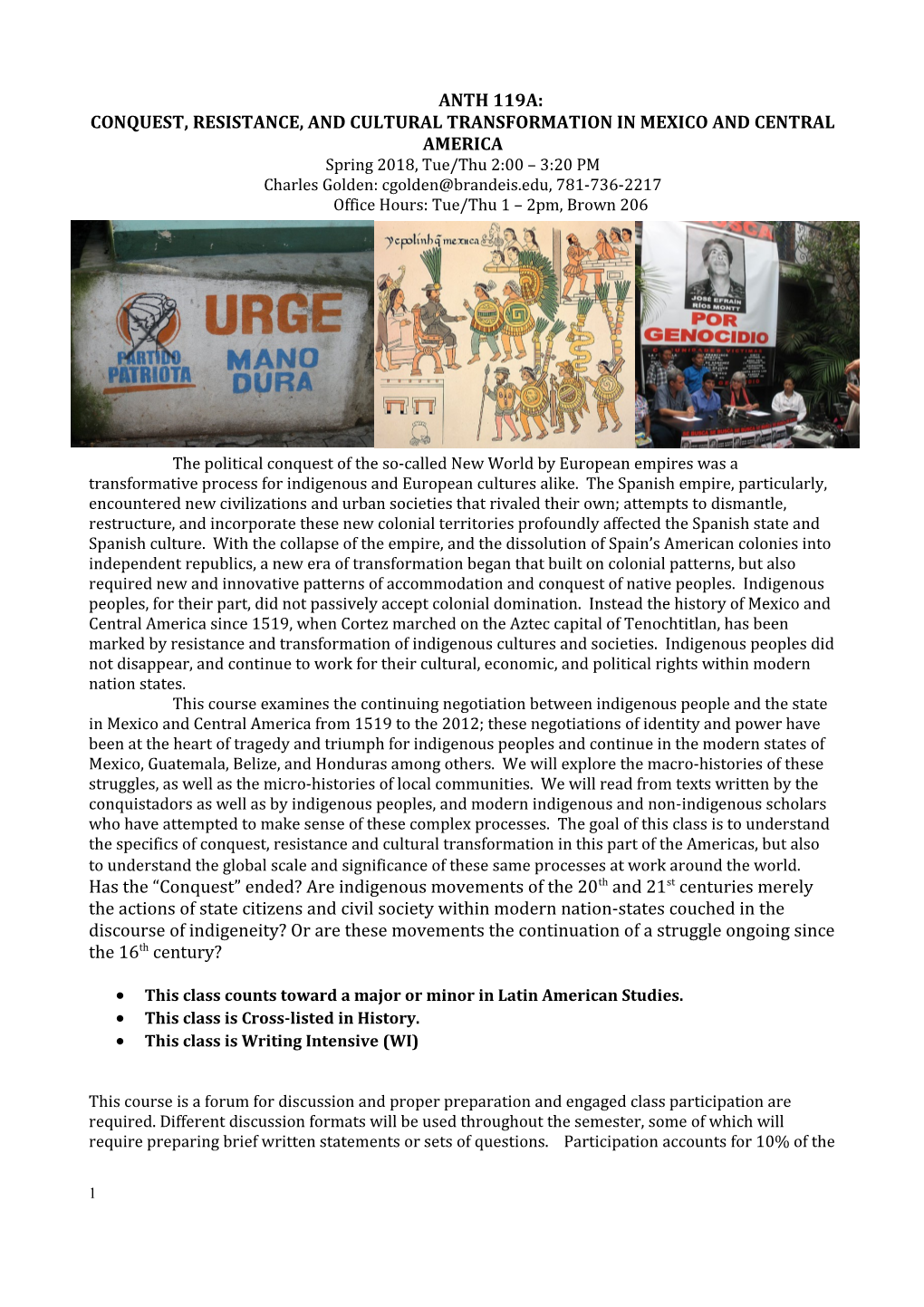 Conquest, Resistance, and Cultural Transformation in Mexico and Central America