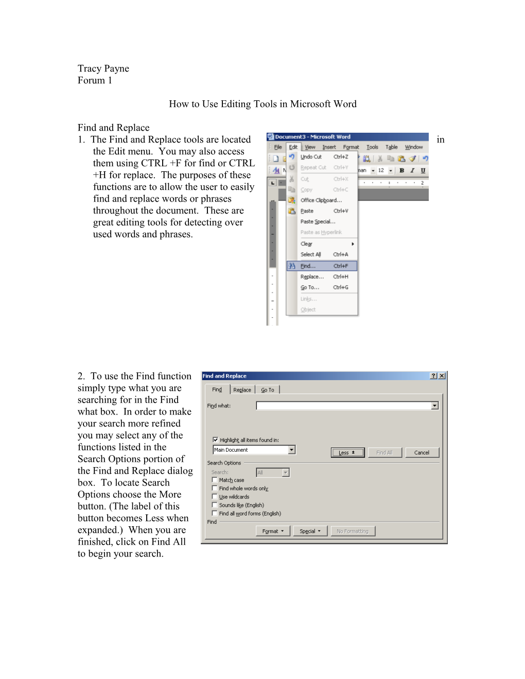How to Use Editing Tools in Microsoft Word